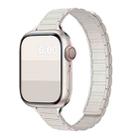 For Apple Watch 42mm / 41mm / 40mm / 38mm Tri-beads I-shaped Slim Magnetic Silicone Watch Band(Starlight) - 1