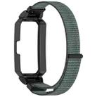 For Huawei Band 10 / 10 NFC / 9 / 9 NFC Watch Frame Integrated Nylon Loop Watch Band(Gray+Black) - 3