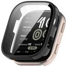 For Amazfit Bip 6 Tempered Film Integrated PC Watch Protective Case(Glossy Black) - 1