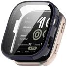 For Amazfit Bip 6 Tempered Film Integrated PC Watch Protective Case(Glossy Ink Blue) - 1