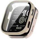 For Amazfit Bip 6 Tempered Film Integrated PC Watch Protective Case(Glossy  Ivory White) - 1