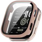 For Amazfit Bip 6 Tempered Film Integrated PC Watch Protective Case(Glossy Cherry pink) - 1