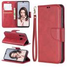 Retro Lambskin Texture Pure Color Horizontal Flip PU Leather Case for Huawei P30 Lite & Nove 4e, with Holder & Card Slots & Wallet & Lanyard(Red) - 1