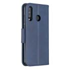 Retro Lambskin Texture Pure Color Horizontal Flip PU Leather Case for Huawei P30 Lite & Nove 4e, with Holder & Card Slots & Wallet & Lanyard(Blue) - 3