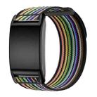 For WHOOP 4.0 Nylon Loop Watch Band(Black Rainbow) - 1
