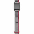 For WHOOP 4.0 Nylon Loop Watch Band(Red Gray) - 2