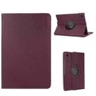 For Samsung Galaxy Tab A9+ 11.0 ENKAY 360 Degree Rotation Litchi Leather Smart Tablet Case(Dark Purple) - 1