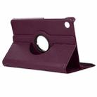 For Samsung Galaxy Tab A9+ 11.0 ENKAY 360 Degree Rotation Litchi Leather Smart Tablet Case(Dark Purple) - 2