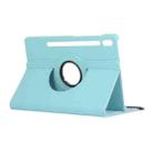 For Samsung Galaxy Tab S10 Ultra / S9 Ultra ENKAY 360 Degree Rotation Litchi Leather Smart Tablet Case(Light Blue) - 2