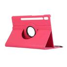 For Samsung Galaxy Tab S10 Ultra / S9 Ultra ENKAY 360 Degree Rotation Litchi Leather Smart Tablet Case(Rose Red) - 2