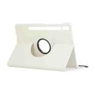 For Samsung Galaxy Tab S10 Ultra / S9 Ultra ENKAY 360 Degree Rotation Litchi Leather Smart Tablet Case(White) - 2