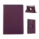 For Samsung Galaxy Tab S10 Ultra / S9 Ultra ENKAY 360 Degree Rotation Litchi Leather Smart Tablet Case(Dark Purple) - 1