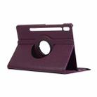 For Samsung Galaxy Tab S10 Ultra / S9 Ultra ENKAY 360 Degree Rotation Litchi Leather Smart Tablet Case(Dark Purple) - 2