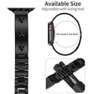 For Apple Watch 42mm / 41mm / 40mm / 38mm Snowflake Petals Bracelet Metal Watch Band(Black) - 3