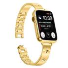 For Apple Watch 42mm / 41mm / 40mm / 38mm Snowflake Petals Bracelet Metal Watch Band(Gold) - 2