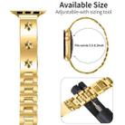 For Apple Watch 42mm / 41mm / 40mm / 38mm Snowflake Petals Bracelet Metal Watch Band(Gold) - 3