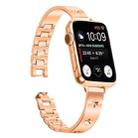 For Apple Watch 42mm / 41mm / 40mm / 38mm Snowflake Petals Bracelet Metal Watch Band(Rose Gold) - 2