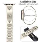 For Apple Watch 42mm / 41mm / 40mm / 38mm Snowflake Petals Bracelet Metal Watch Band(Starlight) - 3