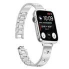 For Apple Watch 42mm / 41mm / 40mm / 38mm Snowflake Petals Bracelet Metal Watch Band(Silver) - 2