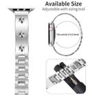 For Apple Watch 42mm / 41mm / 40mm / 38mm Snowflake Petals Bracelet Metal Watch Band(Silver) - 3