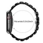 For Apple Watch 46mm / 49mm / 45mm / 44mm Small Square Diamonds Butterfly Buckle Watch Band(Black) - 3