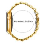 For Apple Watch 42mm / 41mm / 40mm / 38mm Small Square Diamonds Butterfly Buckle Watch Band(Gold) - 3