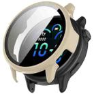 For Garmin Vivoactive 6 Tempered Film Integrated PC Watch Protective Case(Ivory White) - 1