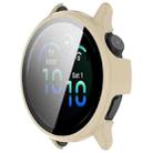 For Garmin Vivoactive 6 Tempered Film Integrated PC Watch Protective Case(Ivory White) - 2