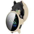 For Garmin Vivoactive 6 Tempered Film Integrated PC Watch Protective Case(Ivory White) - 3