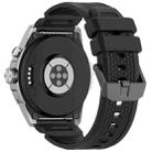 For Ticwatch Atlas Black Steel Buckle Silicone Watch Band(Black) - 2