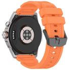 For Ticwatch Atlas Black Steel Buckle Silicone Watch Band(Orange) - 2
