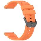 For Ticwatch Atlas Black Steel Buckle Silicone Watch Band(Orange) - 3