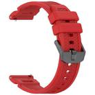 For Ticwatch Atlas Black Steel Buckle Silicone Watch Band(Red) - 3