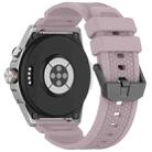 For Ticwatch Atlas Black Steel Buckle Silicone Watch Band(Purple) - 2