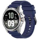 For Ticwatch Atlas Black Steel Buckle Silicone Watch Band(Blue) - 1