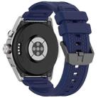 For Ticwatch Atlas Black Steel Buckle Silicone Watch Band(Blue) - 2