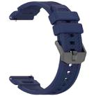 For Ticwatch Atlas Black Steel Buckle Silicone Watch Band(Blue) - 3