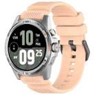 For Ticwatch Atlas Black Steel Buckle Silicone Watch Band(Pink) - 1