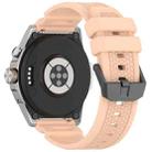 For Ticwatch Atlas Black Steel Buckle Silicone Watch Band(Pink) - 2