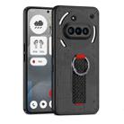 For Nothing Phone 3a Shield Side Wristband Magnetic Phone Case(Carbon fiber) - 1