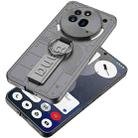 For Nothing Phone 3a Pro Shield Side Wristband Magnetic Phone Case(Carbon fiber) - 3