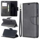 Retro Lambskin Texture Pure Color Horizontal Flip PU Leather Case for Huawei P30, with Holder & Card Slots & Wallet & Lanyard(Black) - 1
