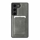 For Samsung Galaxy S23 5G Pindun MagSafe Card Slot Leather Back Phone case(Gray) - 1