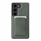 For Samsung Galaxy S22+ 5G Pindun MagSafe Card Slot Leather Back Phone case(Green) - 1