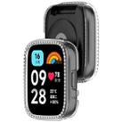 For Redmi Watch 3 / Watch 3 Lite Single Row Diamond Half Coverage Hollow PC Watch Protective Case(Transparent) - 3