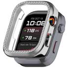 For Huawei Watch D2 Single Row Diamond Half Coverage Hollow PC Watch Protective Case(Silver) - 1