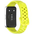 For Huawei Band 10 / 9 / 8 Metal Head Round Hole Nail Button Silicone Watch Band(Green) - 2