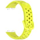 For Huawei Band 10 / 9 / 8 Metal Head Round Hole Nail Button Silicone Watch Band(Green) - 3