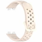 For Huawei Band 10 / 9 / 8 Metal Head Round Hole Nail Button Silicone Watch Band(Starlight) - 3