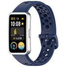 For Huawei Band 10 / 9 / 8 Metal Head Round Hole Nail Button Silicone Watch Band(Original Blue) - 1